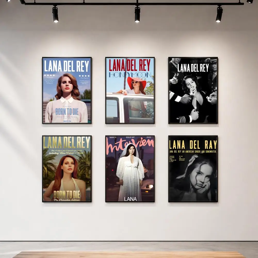 Póster de la rapera LLana Del Rey, impresión artística para decoración de pared, impresión artística abstracta para decoración de pared para sala de estar