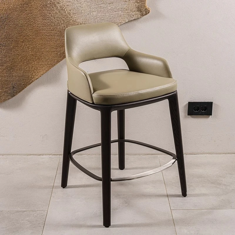 

Ergonomic Hairdressing Bar Chairs Comfortable With Back Modern Nordic Bar Chairs Arm Relaxing Cadeira Lounge Suite Furniture