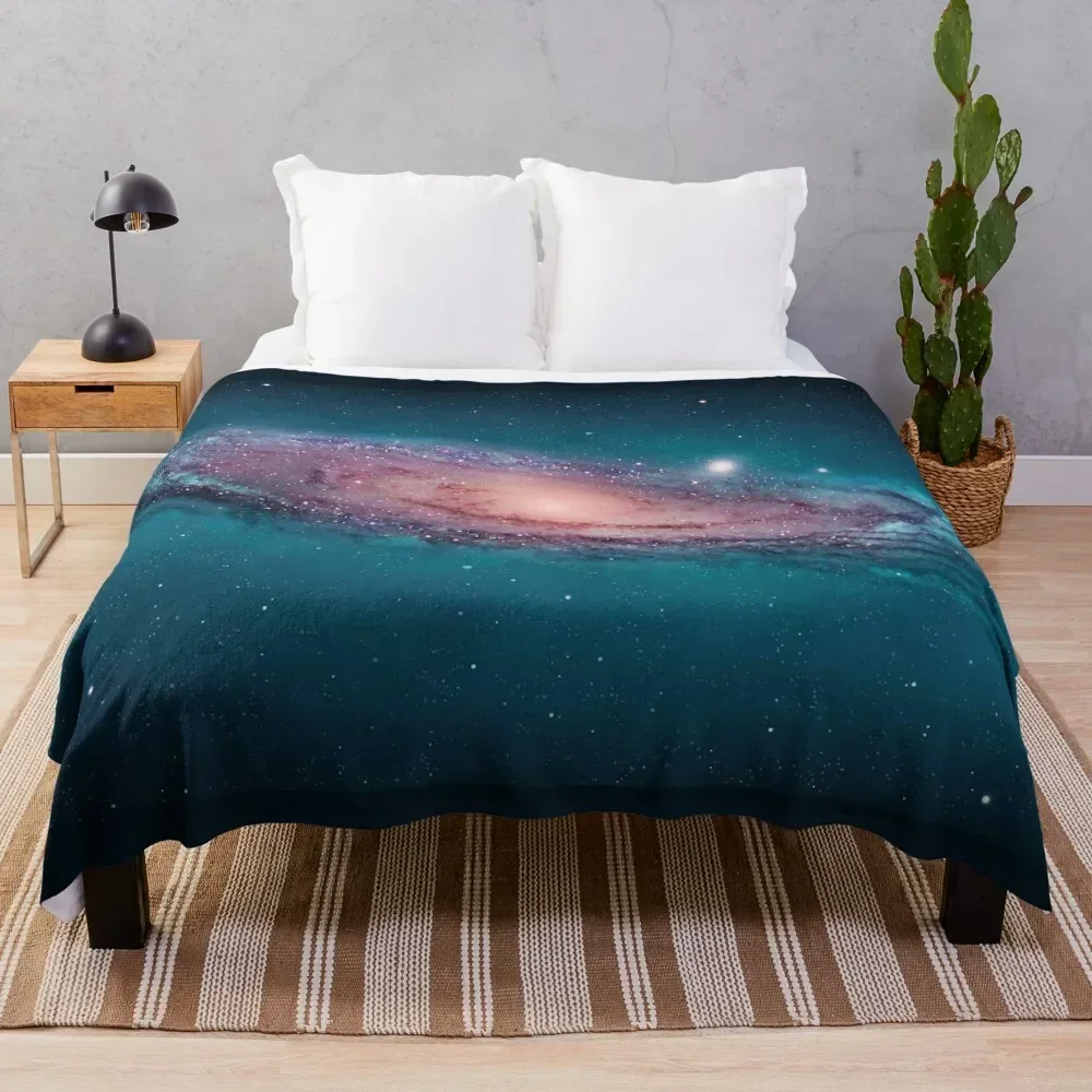 Andromeda Galaxy, space, astrophysics, astronomy Throw Blanket warm for winter Furrys Blankets