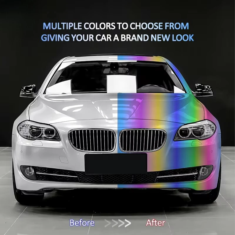 Color Card TPU Material Red Changing Color Car Film 1.52*15m Self-healing Auto Film with UV/Infrared Protection 5-Year Warranty