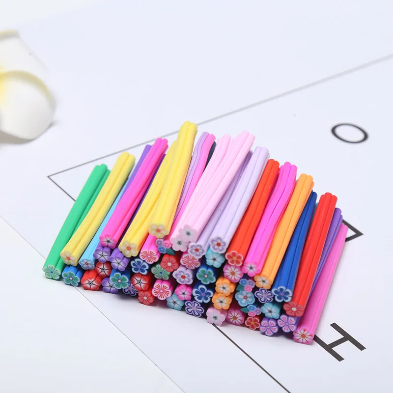 تعزيز مزيج تصاميم مسمار الفن ملصق 100pcs قصب ملصقات تزيين الفاكهة والزهرة قطع