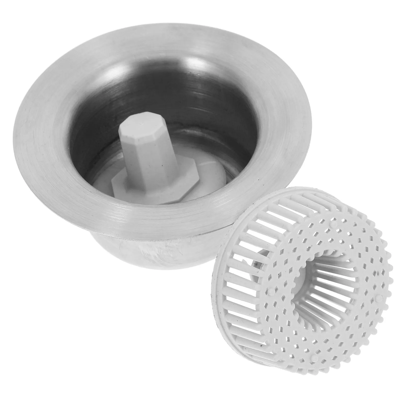 Kitchen Sink Strainer Bounce Core Stainless Steel Drain Filter Lid Stopper Replacement Mesh Basket Kitchen Drain Catcher Odor