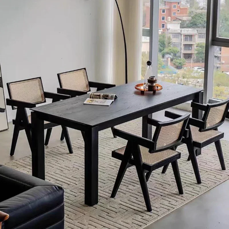 Tavoli da pranzo per soggiorno giapponese cucina tavoli da pranzo moderni in legno sala da pranzo Meeting mobili per la casa di lusso Mesa Comedor LLDT