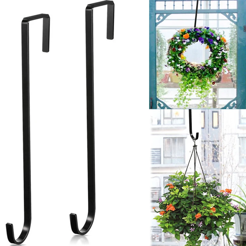 Wieszak na wieniec kwiatowy nad drzwiami Duży metalowy wieszak na wieniec na Boże Narodzenie Wieszak na wieniec wielkanocny na drzwi wejściowe Xmas Party Supplies