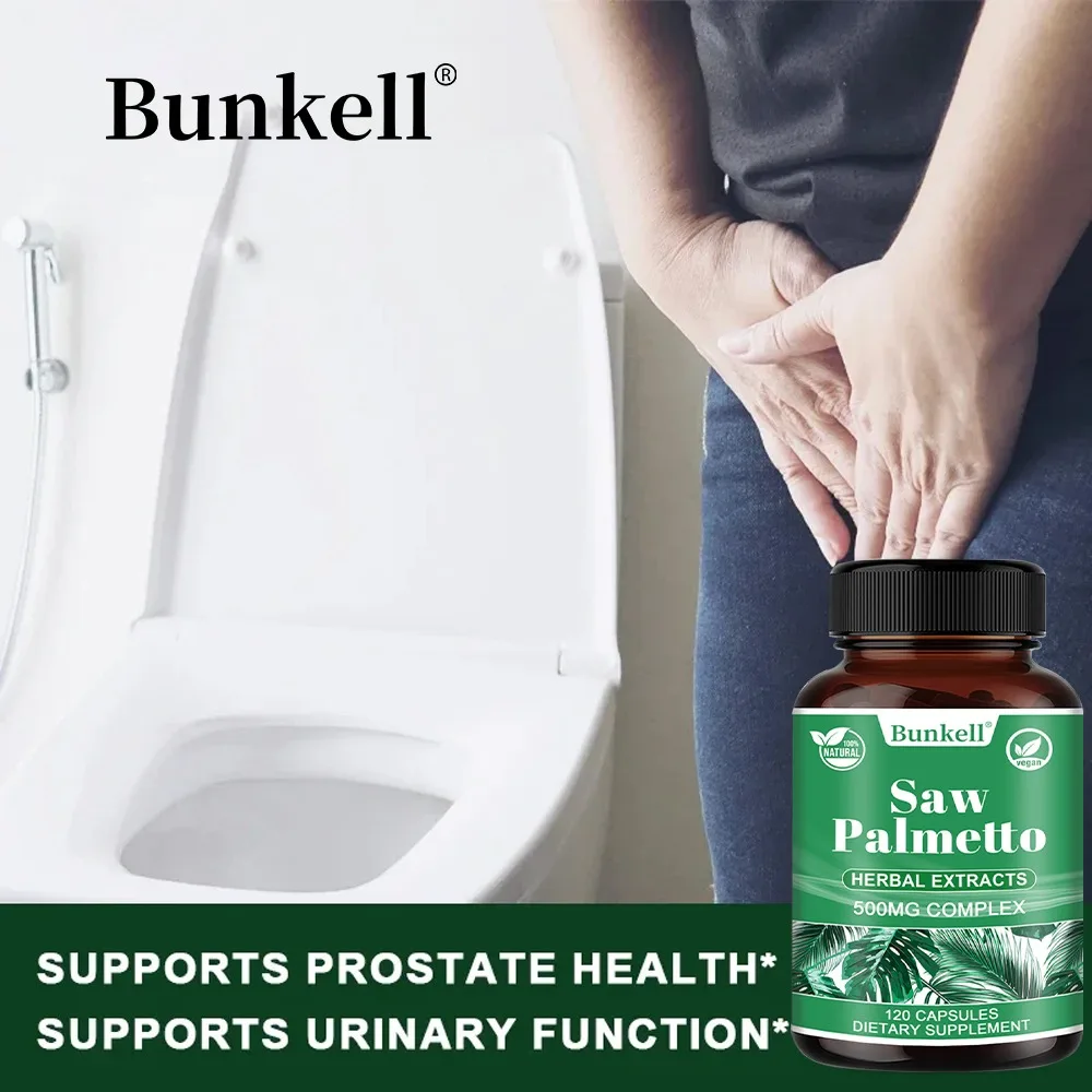 Saw Palmetto Capsules - Prostate Support, Urinary Tract Health, Promotes Hair Growth