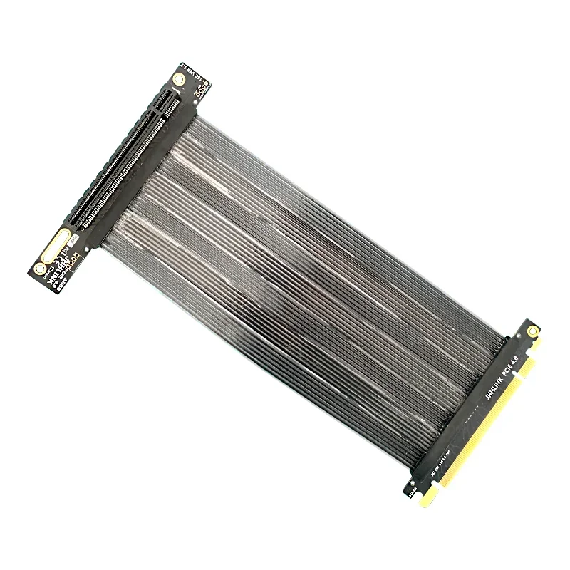 Imagem -05 - Cabo Riser Banhado a Prata Pcie X16 4.0 Super Velocidade Blindado Extremo Ângulo Direito de 90 ° Vertical Gpu pc Jogos Extensor Pci Express