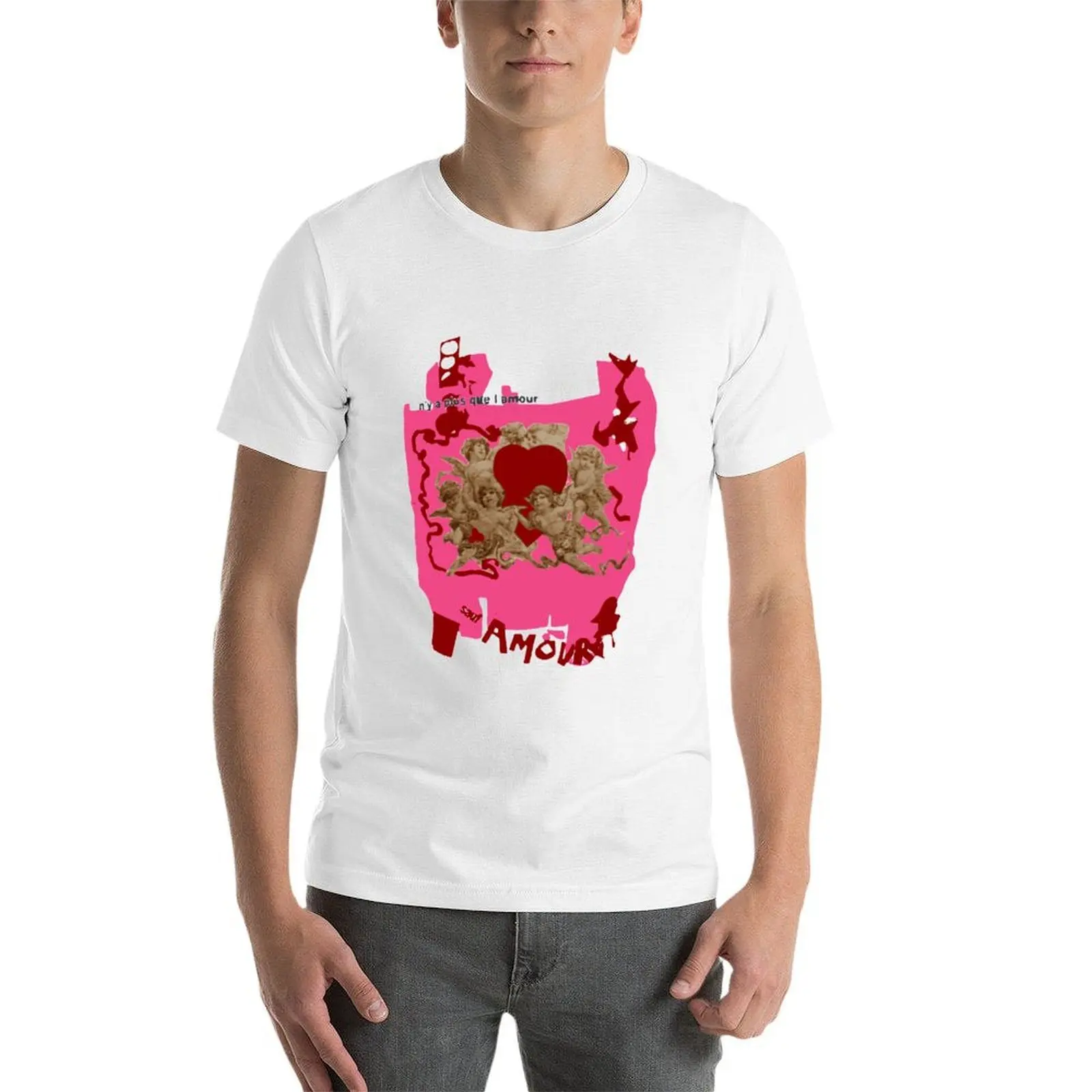 تي شيرت Amour man تي شيرت عالي القميص 100% رجل قطن فاز فاخر تي شيرت قطني عالي الجودة