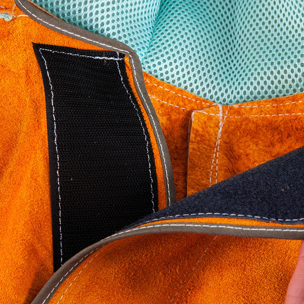 

Welding Cowhide Heat Insulation Scald Proof Anti Radiation Thermal Splash Protection Welder Hats Free Size