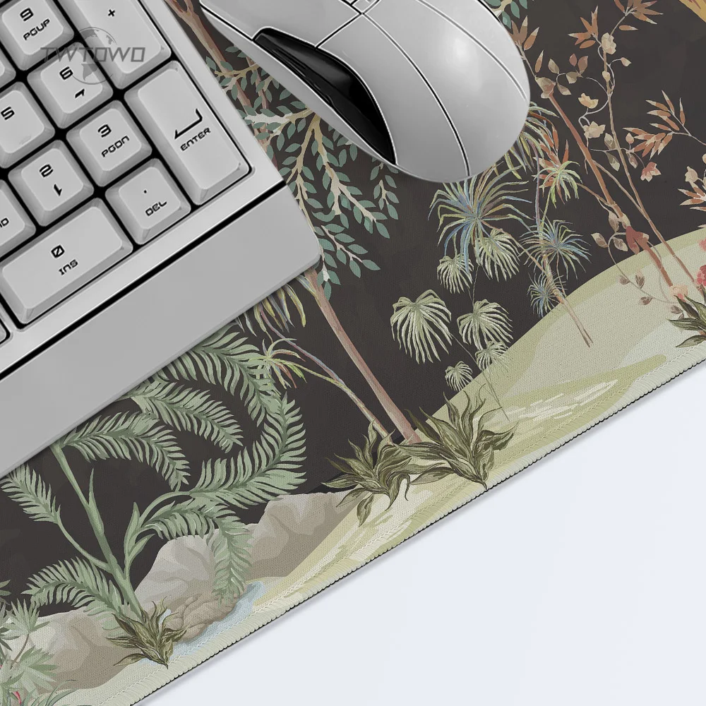 Mouse Pad Green Flowers And Grass Gamer XL Large Custom Home Mousepad XXL MousePads Natural Rubber Soft Laptop Mice Pad