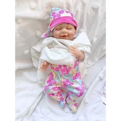 50cm Full Vinyl Boy Body Sleeping Doll April with Rooted Hair Kids Doll Toy