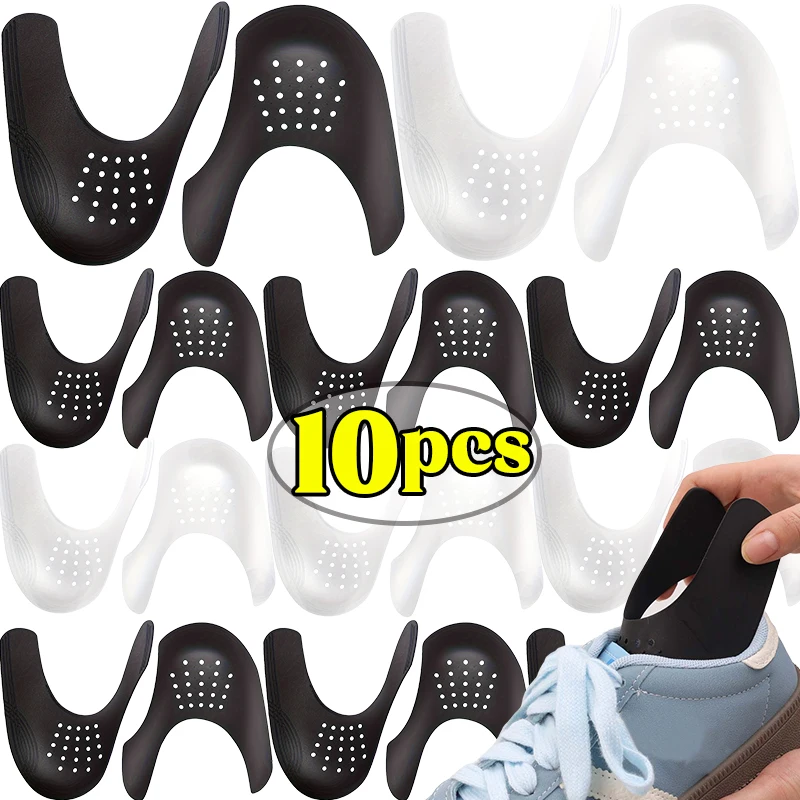 10pcs Sneakers Anti Crease Protector Wrinkled Fold Shoes Support Toe Cap Sport Ball Shoe Head Stretcher Extender Shoe Protection