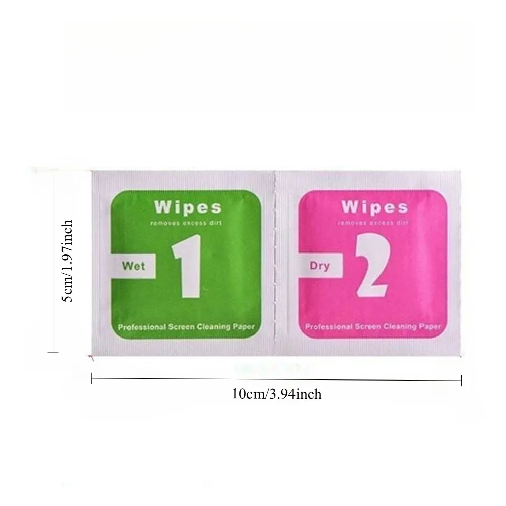 Universal Screen Cleaner Wet Dry Alcohol Wipes 1+2 Pack Dust Removal Cleaning Cloth Kit for Mobile Phone Tempered Glass Film