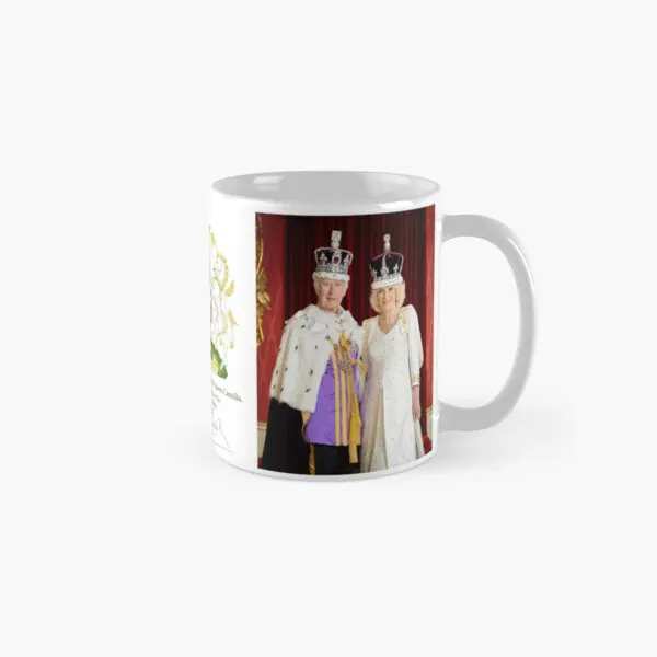 King Charles Iii And Queen Camilla Celeb  Mug Design Simple Photo Tea Cup Printed Image Gifts Drinkware Handle Round Picture