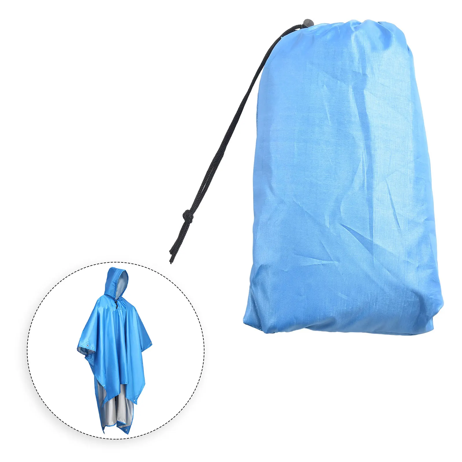 Rain Cover Raincoat With Hood 210D Polyester Material Camping EASY TO WEAR Multifunctional Poncho High Quality