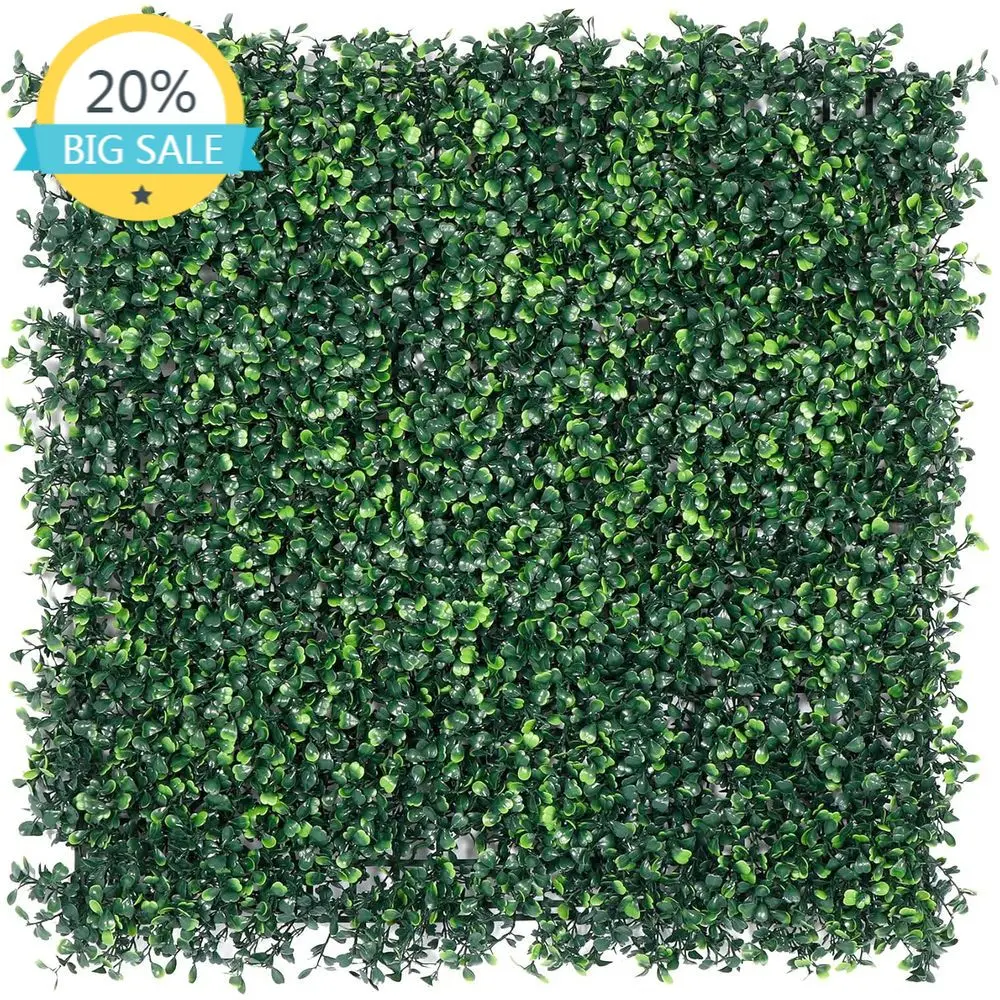 

20 x 20 искусственных панелей из зеленой зизифусовой травы для декора сада внутри и снаружи помещений