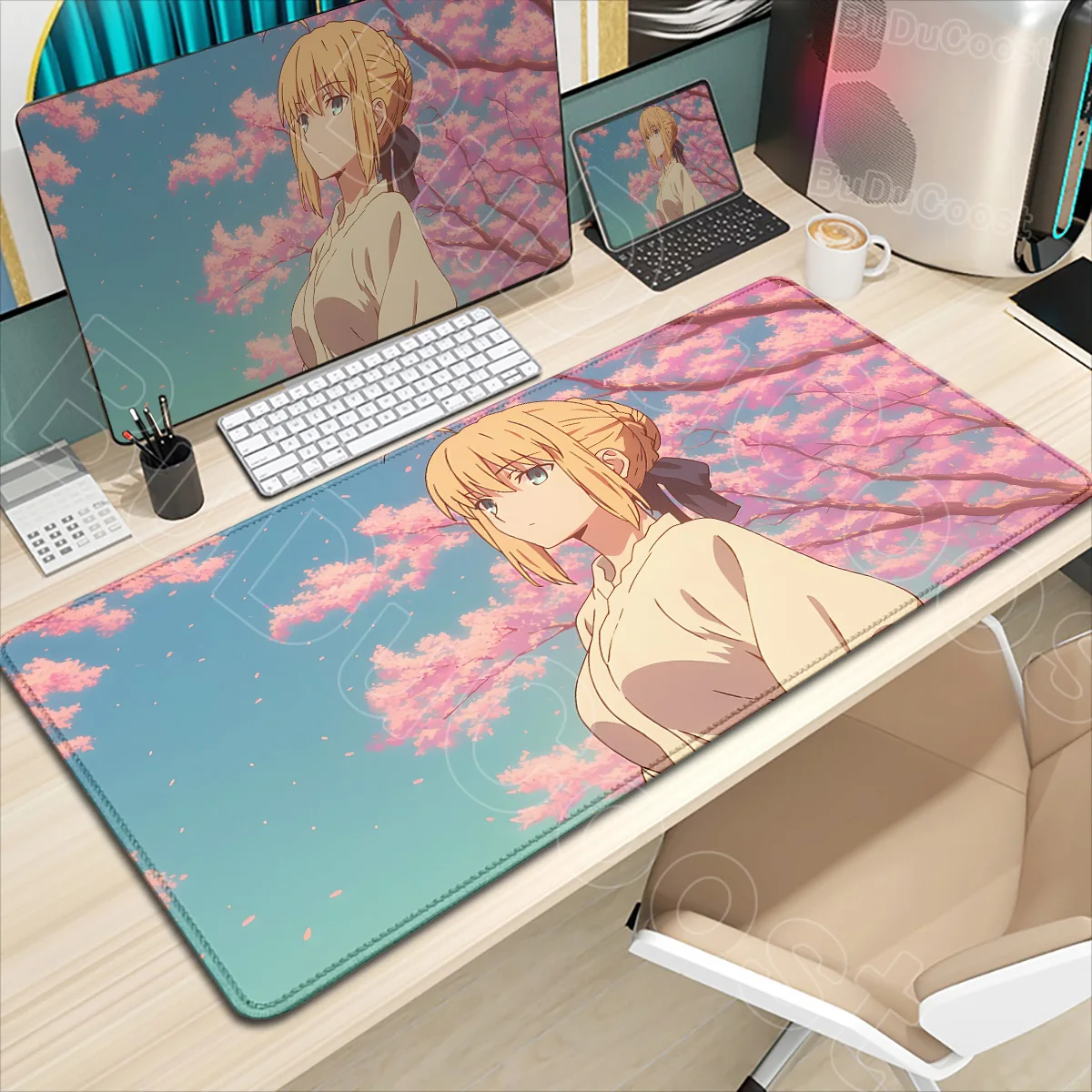 جديد HD الطباعة ماوس الوسادة أنيمي مصير صابر ألتر لوحة المفاتيح الكمبيوتر المحمول السجاد ملحق الكمبيوتر الكمبيوتر الألعاب ماوس الوسادة كبيرة مكتب حصيرة