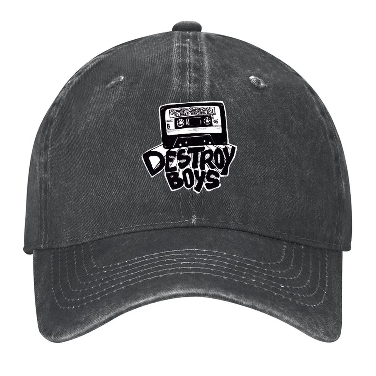 

Destroy Boys Logo white Baseball Cap New In Hat summer hat New In The Hat Cosplay Caps For Women Men's