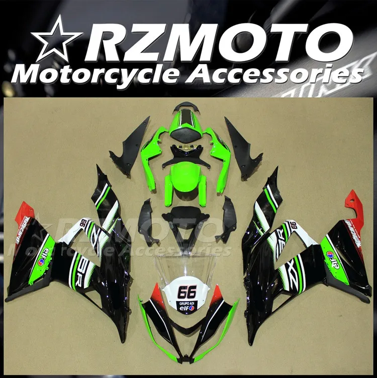 4Gifts New ABS Fairings Kit Fit For KAWASAKI ZX-6R 13 14 15 16 17 636 2013 2014 2015 2016 2017 2018 Bodywork Set Red Green