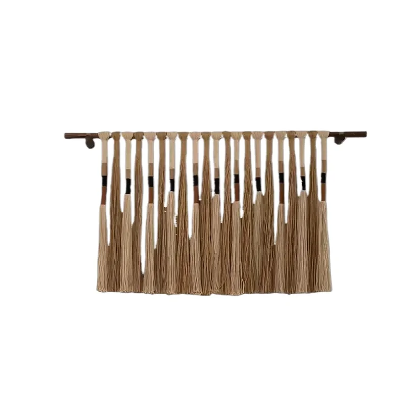 Bohemian design ethnic style hand-woven cotton rope fringed tapestry living room wall decoration home wall hanging