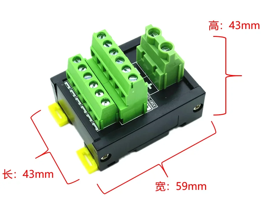 10 PCS Power Terminal Block DB distribution 1input 6output plus or minus common port AC/DC current split terminal bar