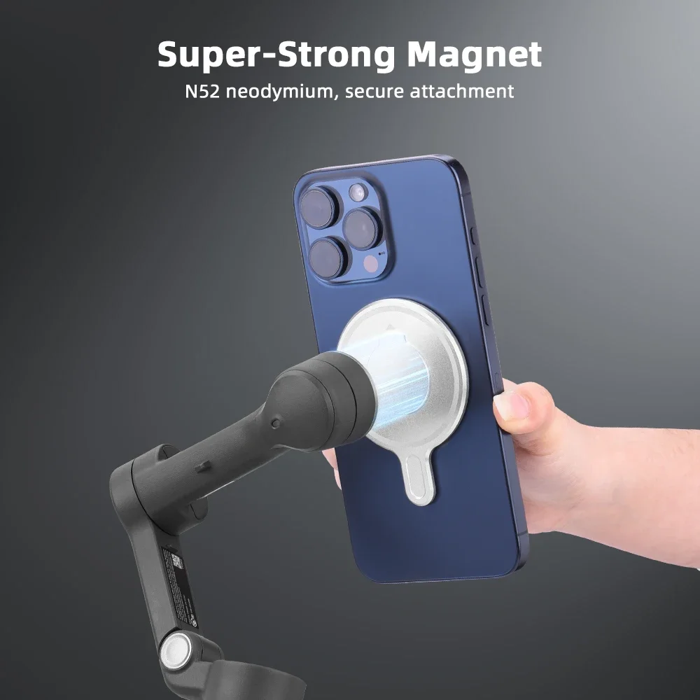 Flymile Magsafe محول ل DJI OM 7P/Osmo موبايل 6 مثبت Gimbal المغناطيسي جبل حامل هاتف لوحة معدنية حلقة الملحقات