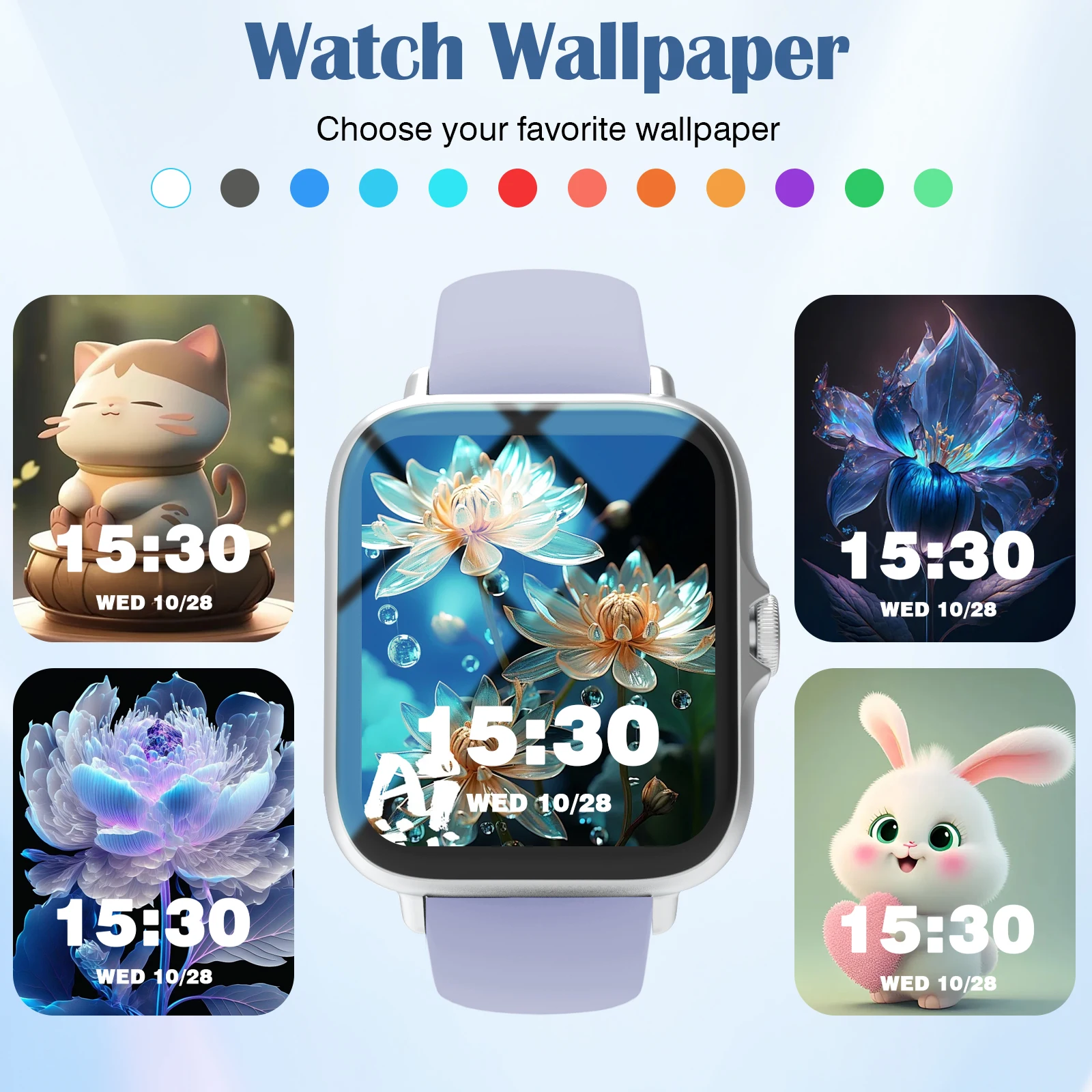 Smartwatch has call function, message notification, ultra-thin design, compatible with Android and iPhone, neutral gift, multipl