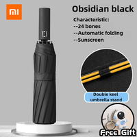 Xiaomi 24 Bone Solid Color Automatic Umbrella Light Collapsible Large Format Outdoor Sunshade UV Protection Automatic Umbrella