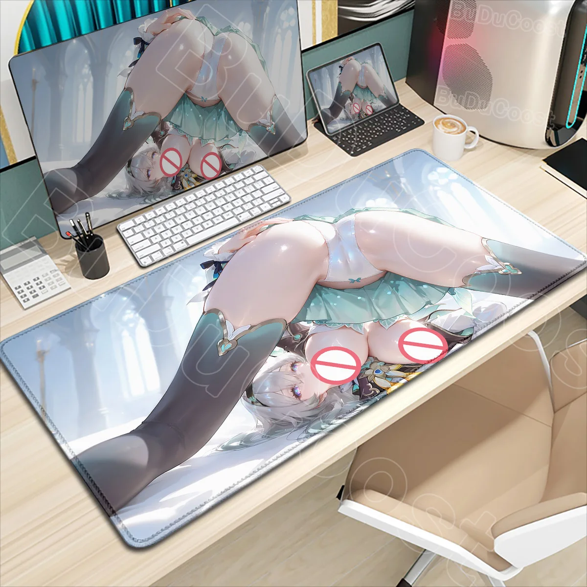 

R18 Honkai Star Rail Hentai Firefly Mousepad Sexy Anime Girl Chest Mouse Mat with Pad Gaming Accessories Prime XXL Keyboard Pads