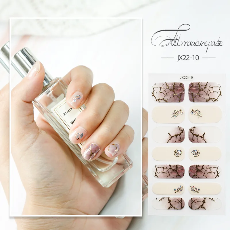 جديد الرخام الملمس مسمار تعزيز ملصق معجون كامل اليابانية الساخن ختم مسحوق البصل ثلاثية الأبعاد مسمار البولندية فيلم لطيف ملصقات الأظافر