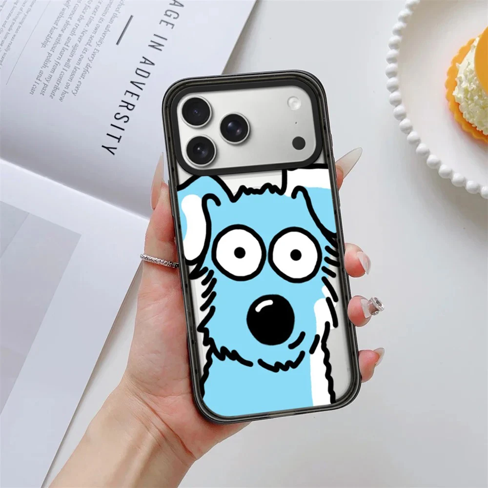 

Colorful Cute Dog Impact Black Border Magnetic Cover for IPhone 12 13 14 15 16 17 Pro Max Case for IPhone 17 Air