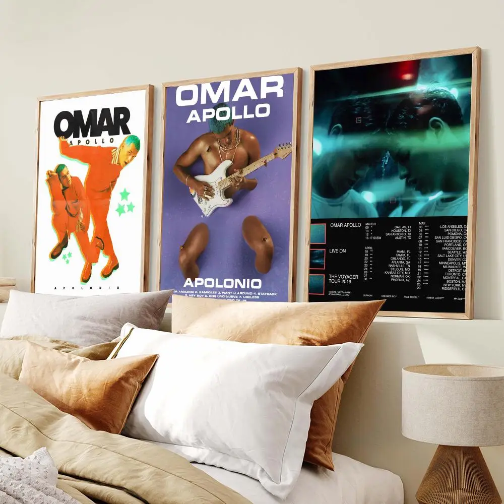 Singer O-Omar Apollo Music Poster Minimalist Art Print Waterproof Poster for Home Office Bedroom Decor Aesthetic Gift