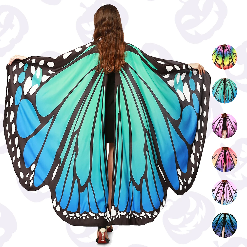 

Women Halloween Party Butterfly Wings Shawl for Adult Festival Costume Wear Dress Up Cape Halloween/Party Butterfly Wings