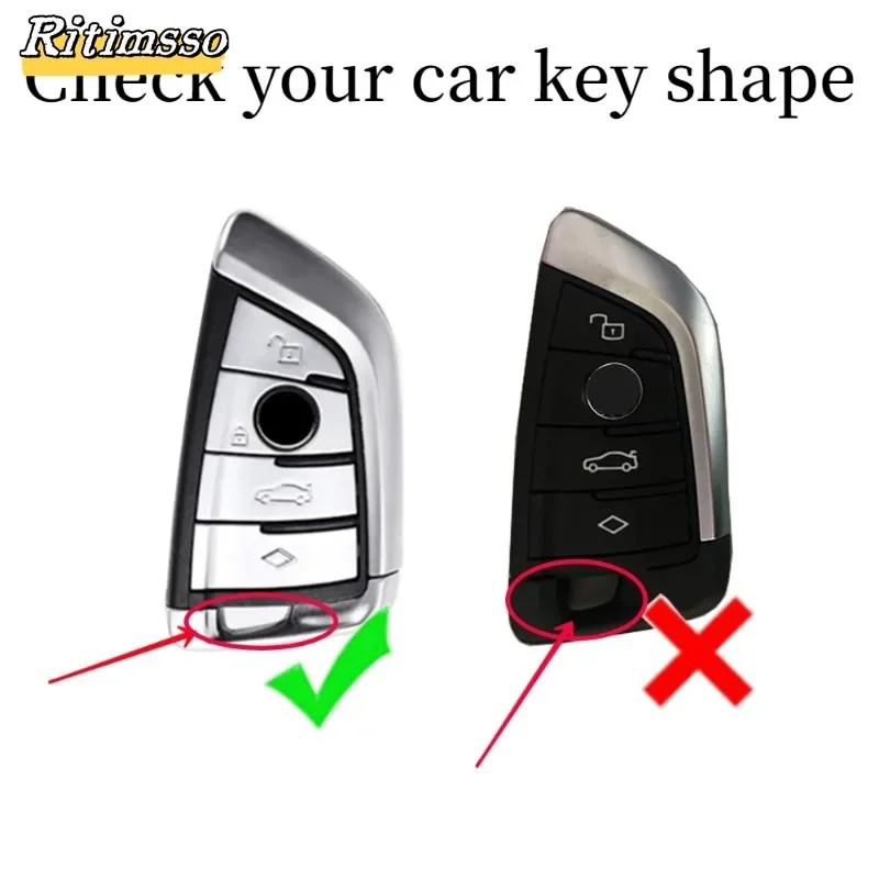 Soft TPU Car Remote Key Case Cover Shell Fob For BMW X1 X3 X5 X6 X7 1 3 5 6 7 Series G20 G30 G11 F15 F16 G01 G02 F48 Keyless