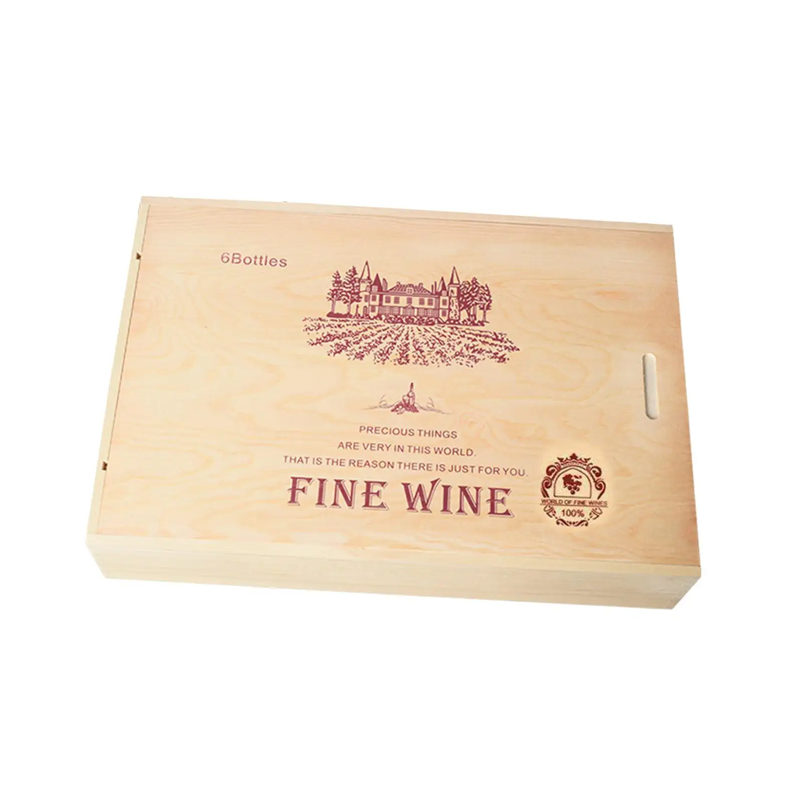 Wine Bottle Box Wine Bottle Holder Gift Box Portable Wine Carrier Wood Storage