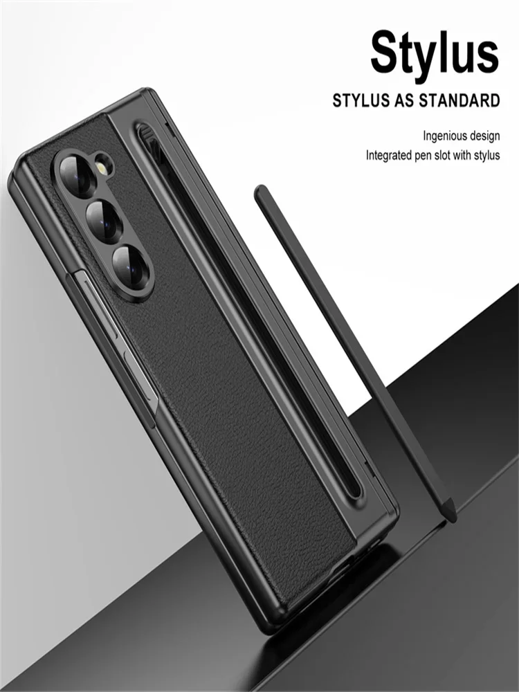 Luxury Plating HD Transparent Case For Samsung Galaxy Z Fold 7 6 5 4 5G Case with Ring Metal Ring Clear Shockproof Shell Case