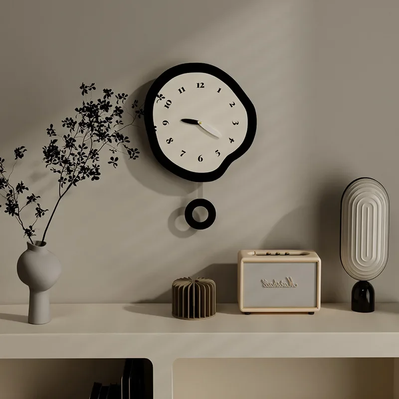 Stylish Wall Clock Modern Decorative Hanging Clock Unique Art Clock Design for Living Room Restaurant Trend room Wall Clock
