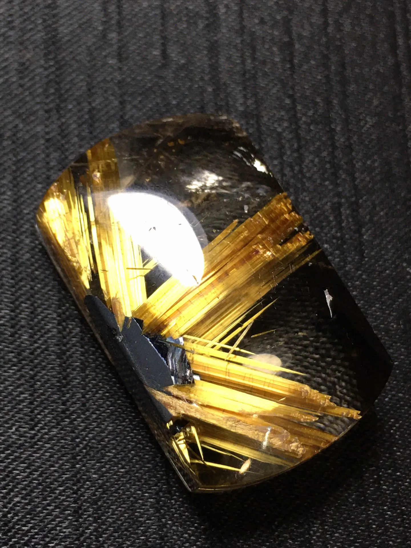 

Natural Gold Rutilated Quartz Pendant Rutilated Quartz Jewelry 32*19*12mm Men Women Brazil AAAAAAA