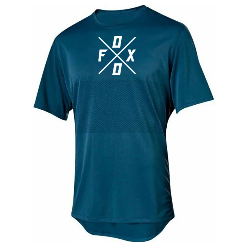 2025 Summer MTB FOXO Motorcycle Cross-country Mountain Endurance Bicycle Clothing Motorcycle Cross-country Short-sleeved T-shirt - Image 3