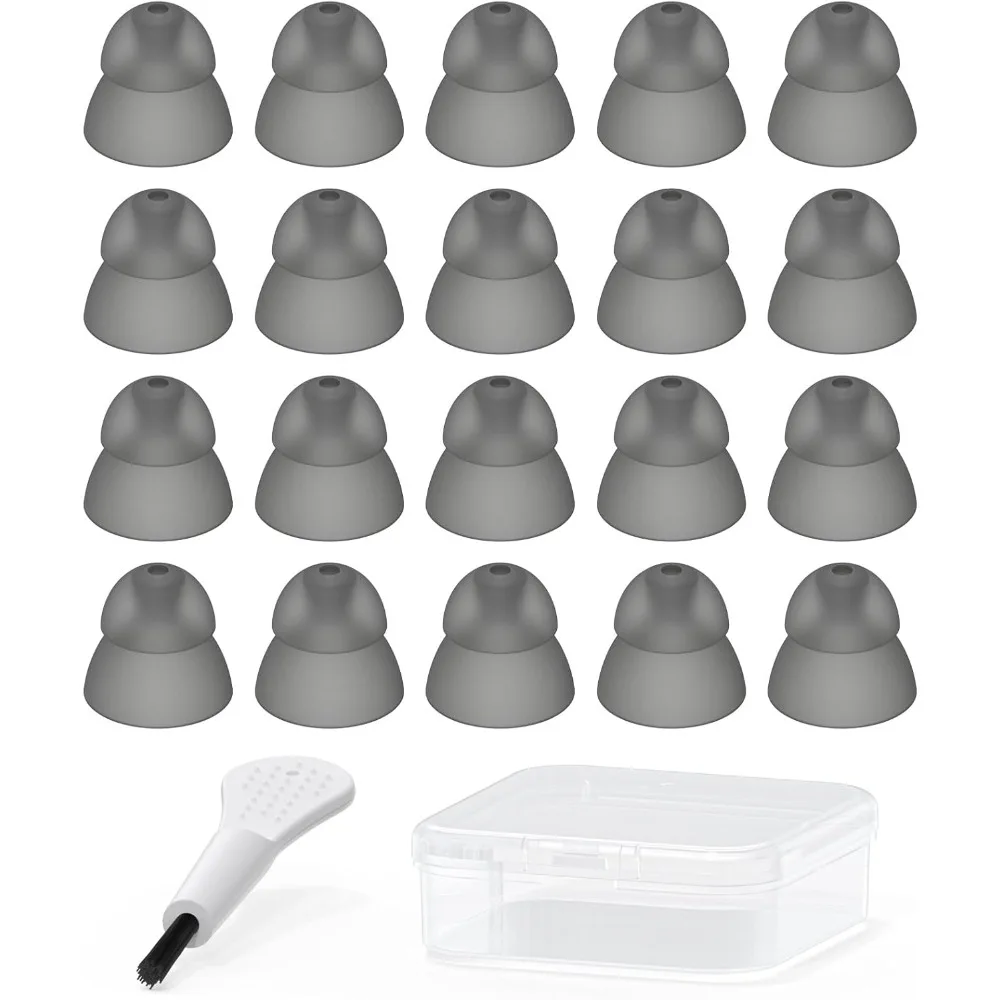 20 Cúpulas para Aparelhos Auditivos com 1 Escova - Cúpula de Dupla Camada Tipo Fechado para Amplificadores Resound Sure Fit RIC e Open Fit BTE