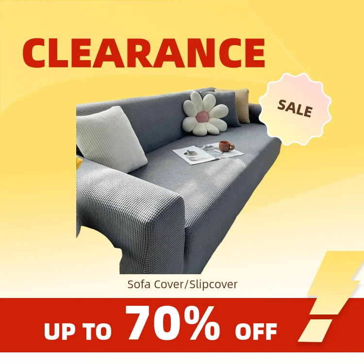 Clearance_Solid Color Sofa Cover Fashion Knitted Elastic Full-Enacted Anti-Slip Soft Sofa-Set Four-Seasons General Dust Sofa-Cus