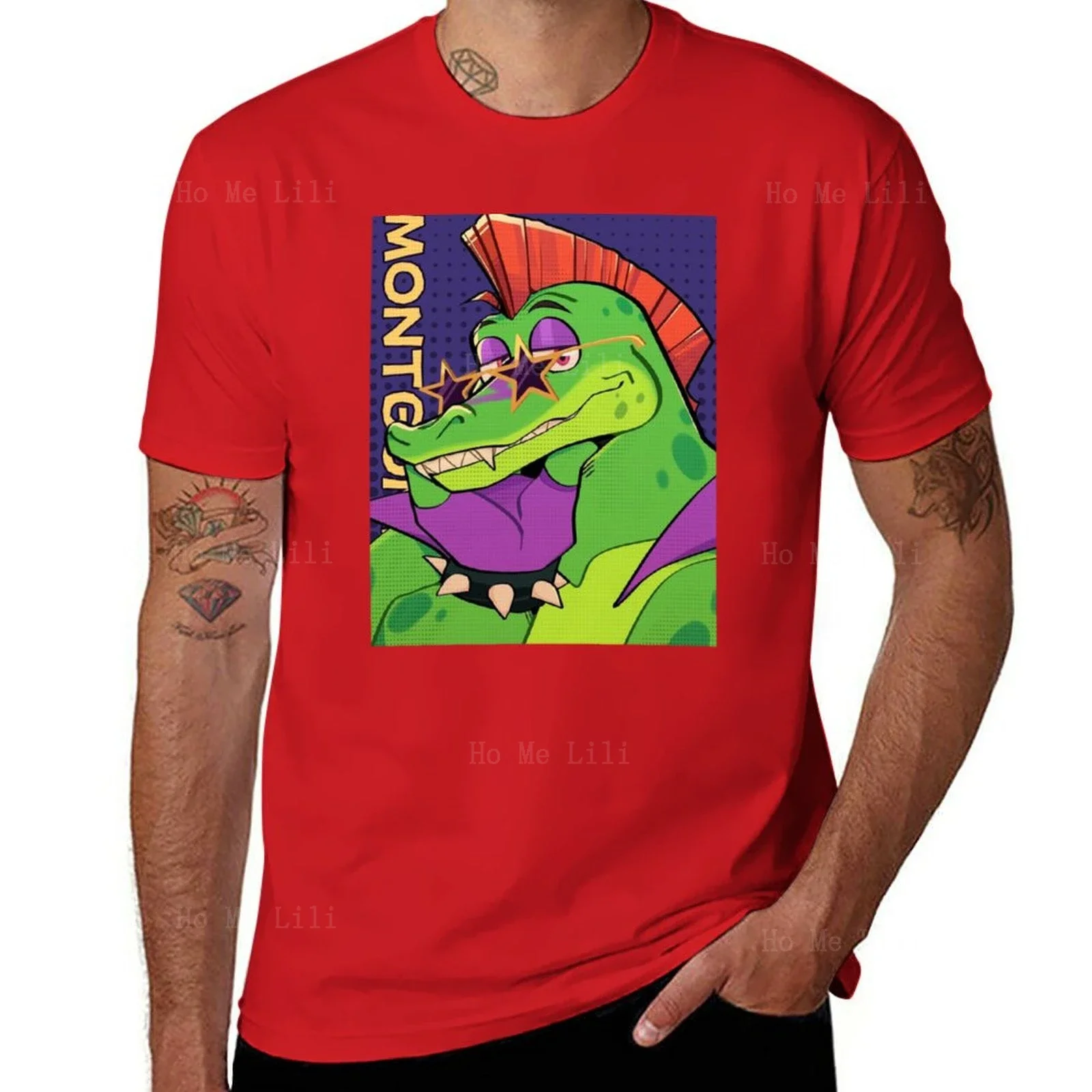 Gator Montgomery Fnaf Monty Cartoon Crocodile Graphics Pure Cotton Summer T-Shirt