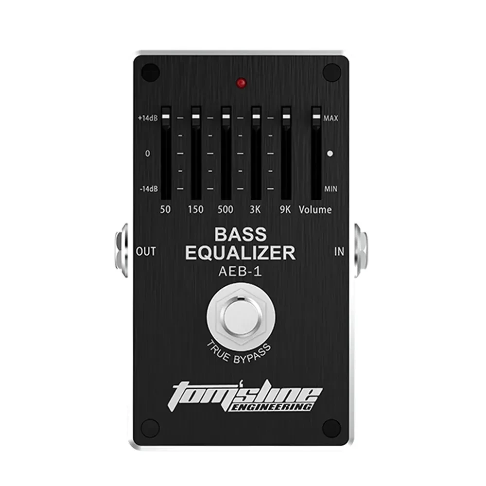 Aroma AEB-1 EQ 5 Band Bass Equalizer Effect Pedal Adjustable equaliser effect 5-band frequency 50Hz/150Hz/500Hz/3000Hz/9000Hz