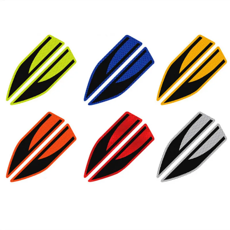 Reflective Strips Security Car Stickers Warning Tape Safety Night Luminous Decoration For Car Waist Auto Car Accessories 1 Pair