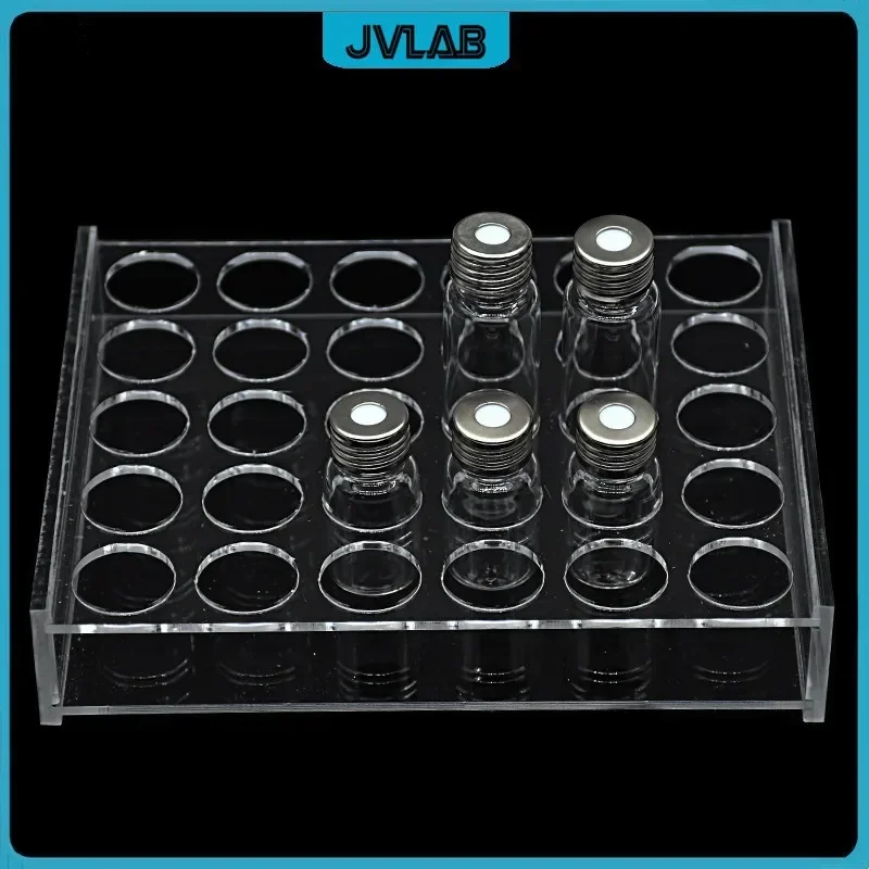 Plexiglass Rack For Chromatography Vial 10 ml Plexiglass Stand Place 30 Vials Analytical Sample Bottle Holder Aperture 22.5 mm