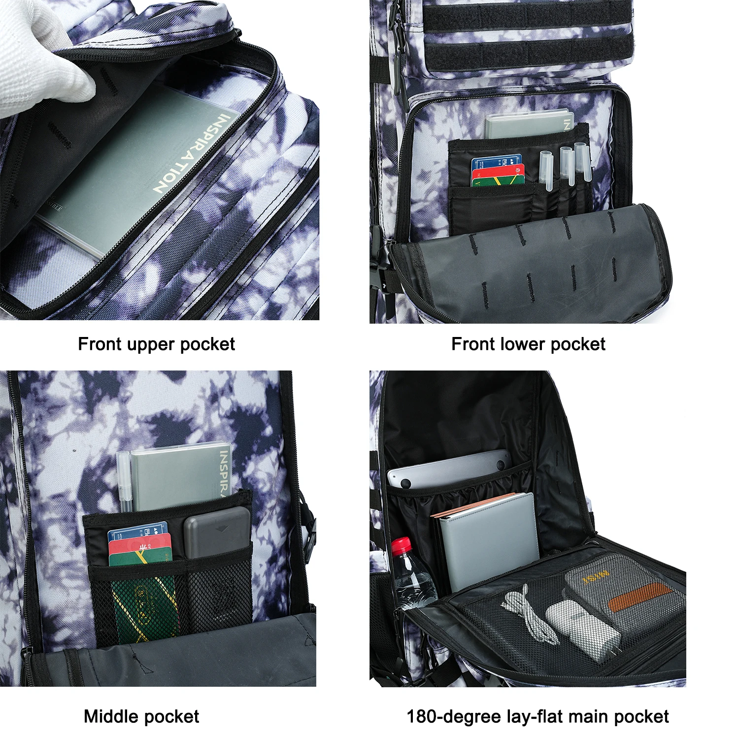 45L التكتيكية على ظهره 3P حقيبة 3 أيام الاعتداء في الهواء الطلق على ظهره السفر مقاوم للماء تسلق حقيبة الظهر التخييم التنزه الصيد Mochila