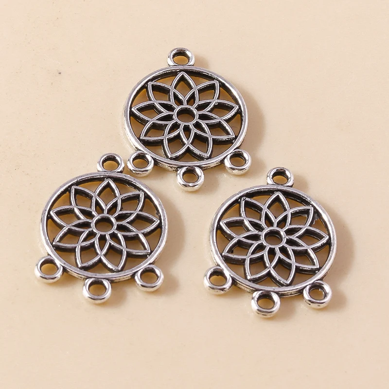 Leslie 30 Stück 13*18mm Charms Native Traumfänger-Verbinder-Anhänger für DIY Handgemachte Vintage-Schmuckherstellung Zubehör – Detail 6