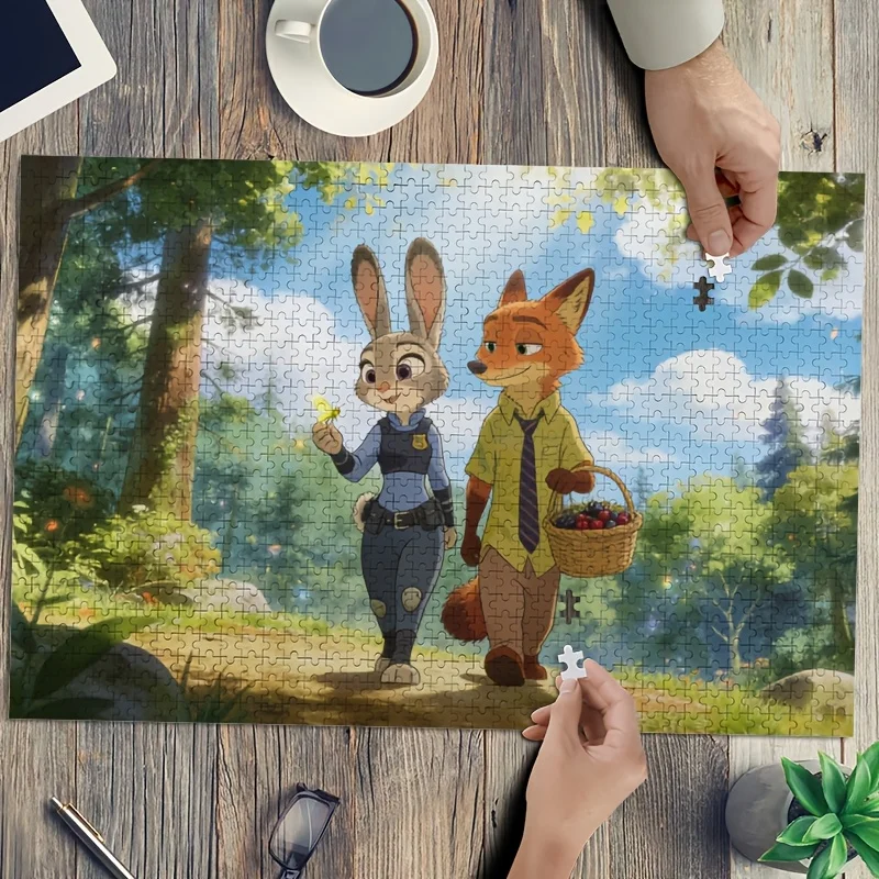 1000 ชิ้น จิ๊กซอว์ภาพพิมพ์ลายดิสนีย์ ซูโทเปีย จูดี้ ฮอปส์ และ นิค ไวลด์ |   ความยากสูง, ของตกแต่งบ้าน, เหมาะสำหรับห้องเรียน, ห้องครัว