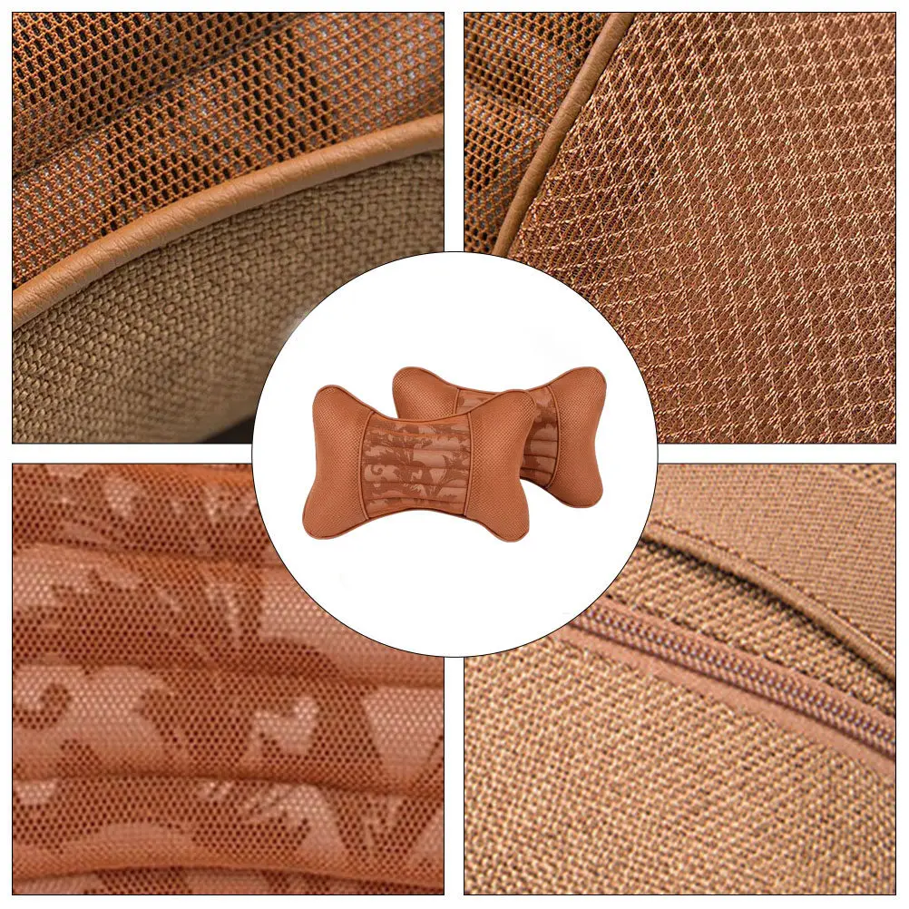 1Pair Neck Rest Pillow High Density Memory Foam Neck Support Pillow Universal Car Headrest Protector for Office