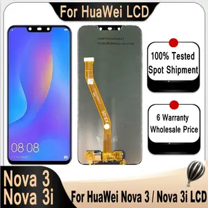 Bilashmart 6.3inch Original Huawei Nova 3i LCD INE LX1 Display Touch Screen Digitizer Nova 3 LCD Display parts Replacement