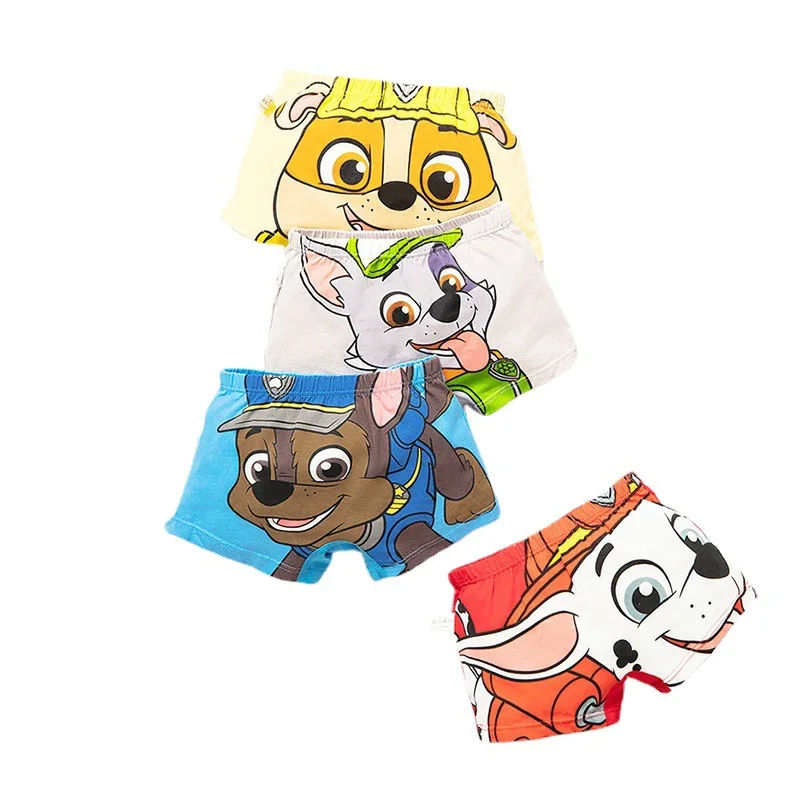 Nuovo 4 pezzi Paw Patrol Boys Undepants cotone biancheria intima traspirante Chase Marshall Skye macerie bambini slip a quattro angoli regali per